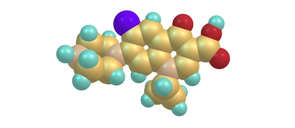 Ciprofloxacin is an antibiotic used to treat a number of bacterial infections.This includes bone and joint infections, intra abdominal infections, infectious diarrhea, respiratory tract infections. 3D illustration (Forrás: 123rf.com)