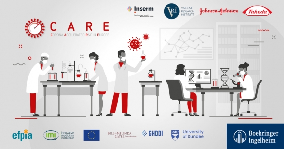 A Corona Accelerated R&D in Europe a legnagyobb európai kezdeményezés a COVID-19 járvány és a koronavírusok jelentette jövőbeni fenyegetések elleni kezelés kidolgozásának felgyorsításáért.