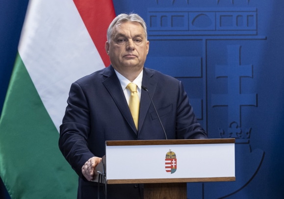 Orbán Viktor miniszterelnök évindító nemzetközi sajtótájékoztatóján a Karmelita kolostorban 2020. január 9-én. MTI/Szigetváry Zsolt